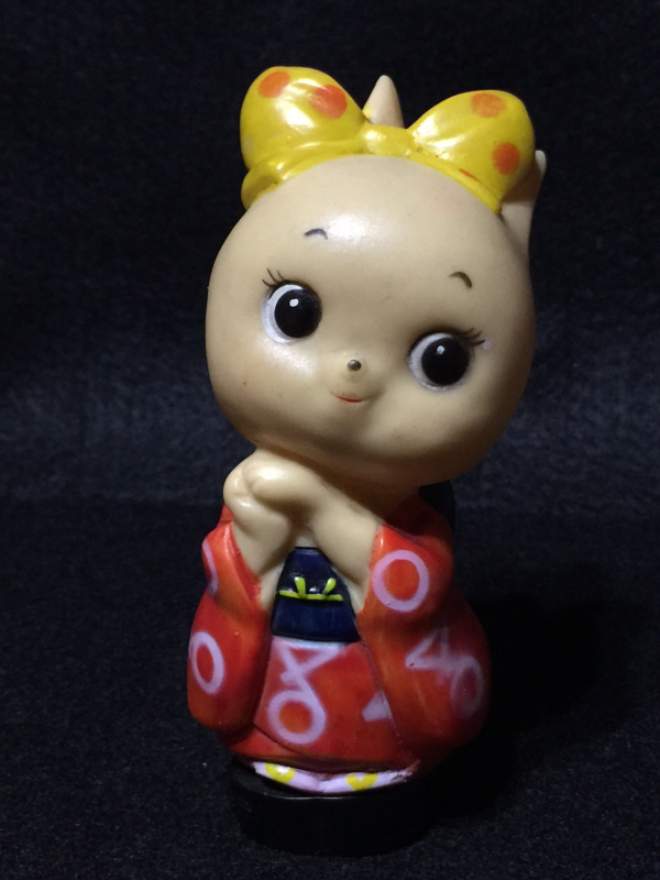 安田信託銀行 ソフビ 貯金箱 3体 こりすのぽっこちゃん リコちゃん