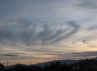 初冬の夕焼け