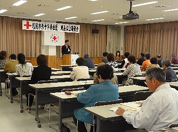 塩尻市赤十字奉仕団班長以上研修 松井主事