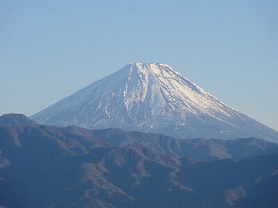 初春の富士山