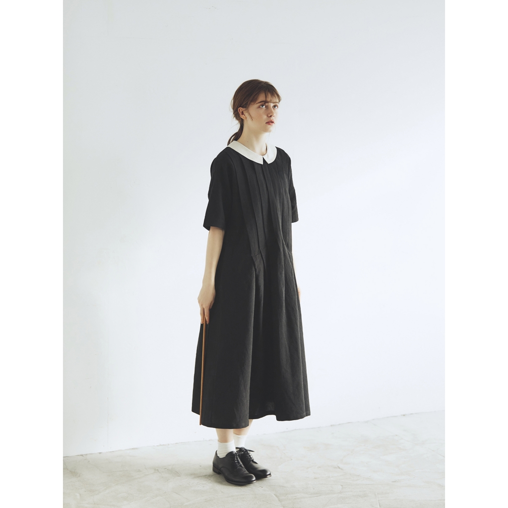 MAGALI｜アイリッシュリネン&コットン タックワンピース