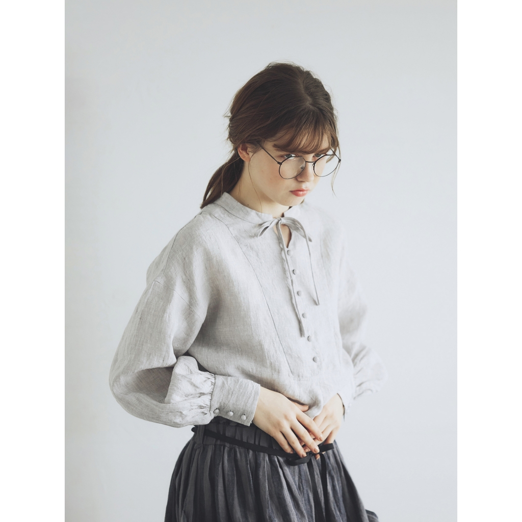 MAGALI シャンブレーリネン・ファーマー・プルオーバー | shironeko