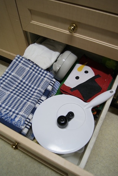 キッチン引き出し最下段