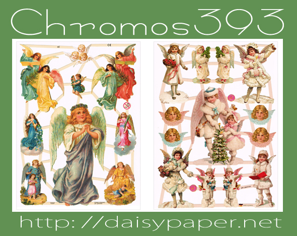 クロモス 393【DAISY】CHROMOS、chromos、Germany、グランツビルダー、ドイツ製、天使、エンジェル、クリスマス