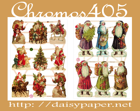 クロモス 405【DAISY】CHROMOS、chromos、Germany、グランツビルダー、ドイツ製、サンタクロース、クリスマスツリー、christmas、クリスマス