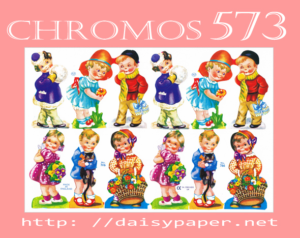 クロモス 573【DAISY】CHROMOS、chromos、England、グランツビルダー、イギリス製、子供、レトロ、コラージュ、スクラップブッキング、デコパージュ