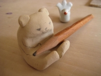 白クマのはしおき 九谷焼
