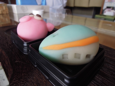 春ららら市2016準備 はやし菓子店 和菓子 新幹線上生菓子