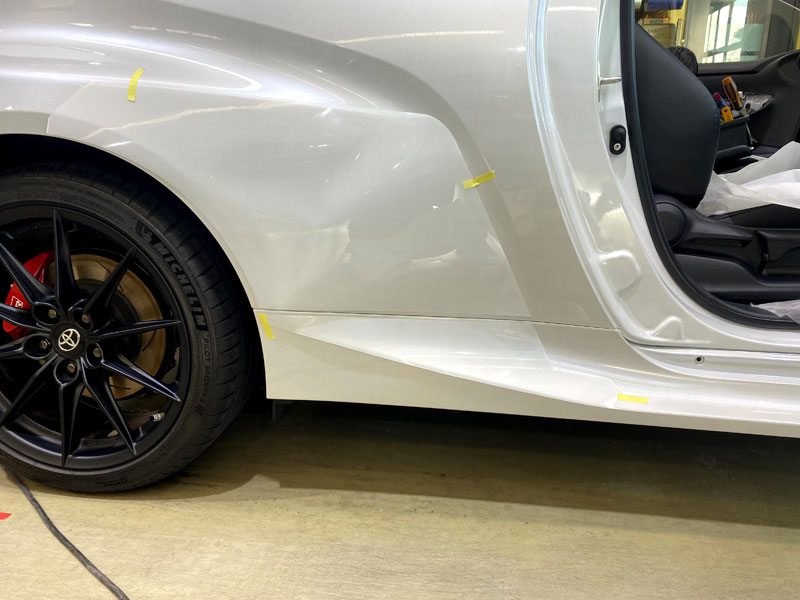 ヤリスGR ストーンガード用プロテクションフィルムと透明断熱フィルム