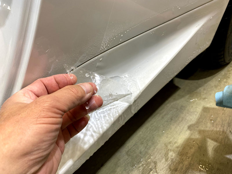 ヤリスGR ストーンガード用プロテクションフィルムと透明断熱フィルム