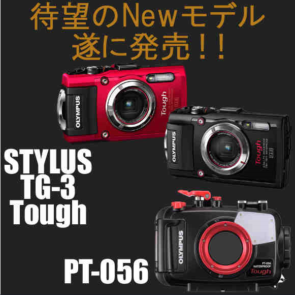 OLYMPUS TG-4防水カメラ＆PT-056ハウジングセット Olympus PT-056 Underwater Housing for Tough TG-3 & TG-4 Camera