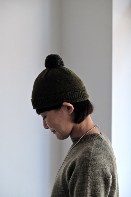 MHL. / WOOL ALPACA CAP-♀ / KHAKI /  ニット帽 MHL. / WOOL ALPACA CAP-♀ / KHAKI / ニット帽