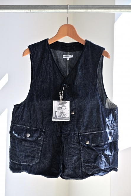 エンジニアードガーメンツ Upland Vest 8oz cone デニム S