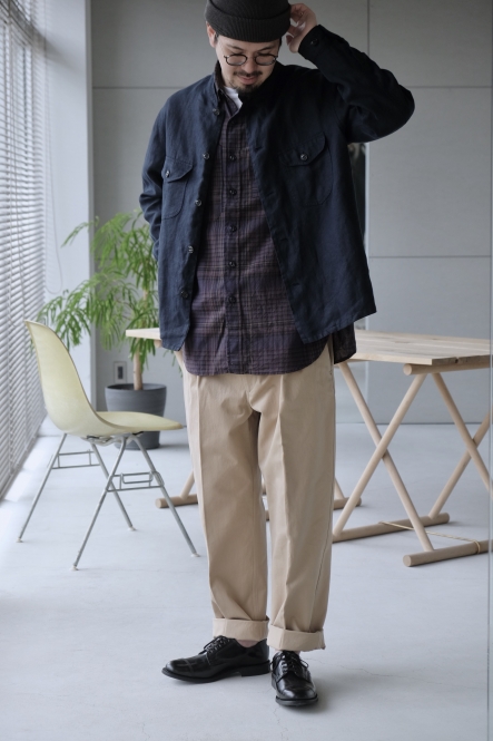 トップス KABEL Nehru Collar Linen Shirt Jacket KABEL Nehru Collar Linen Shirt Jacket