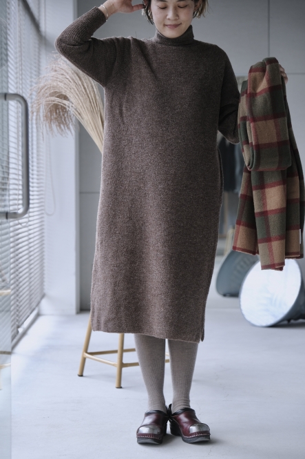 COMM.ARCH. コムアーチニットワンピースアルパカウールウール
