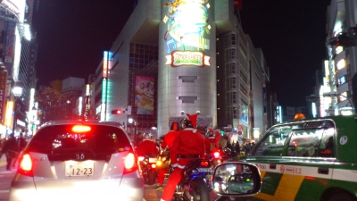 109とサンタのバイク