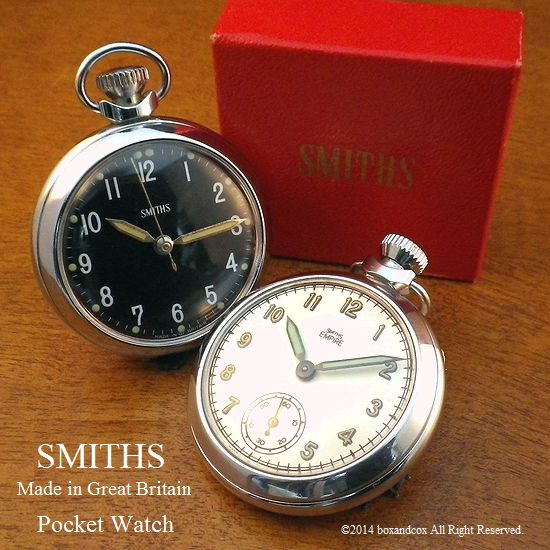 懐中時計【希少】スミスSMITHS手巻きアンティーク英国製イギリス稼働アイボリー