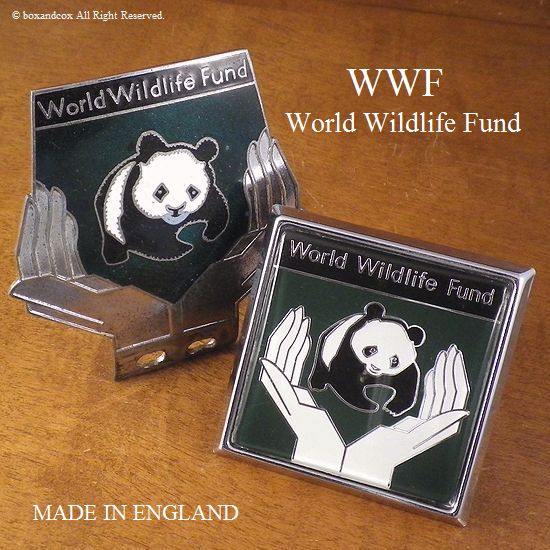 WWF 世界自然保護基金 カーバッジ パンダ 希少 1970 当時物 O7PoGYMX21