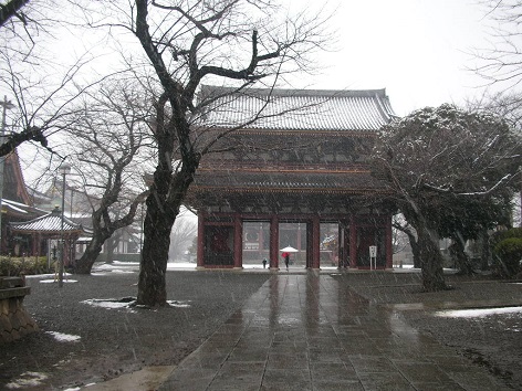 池上本門寺・雪のバレンタインDay
