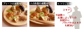 かなりピンボケ ブッフェ料理の取り方