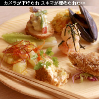 かなりピンボケ ブッフェ料理の取り方