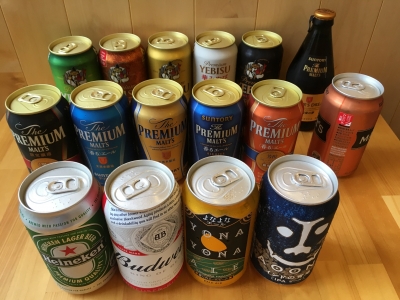 ビールの飲み比べ