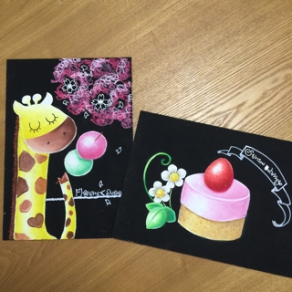 チョークアート体験レッスンクリスマス