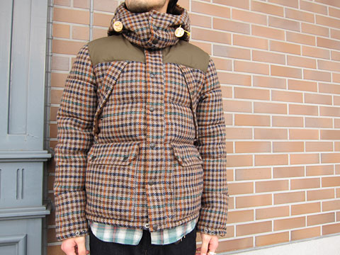 TNF purple label×Harris Tweed Mt.S down