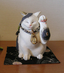 猫好きさんに!開運☆京都の山里に窯を持つ陶作家、吉田一也さんの【福