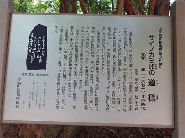 サイノカミ峠説明板