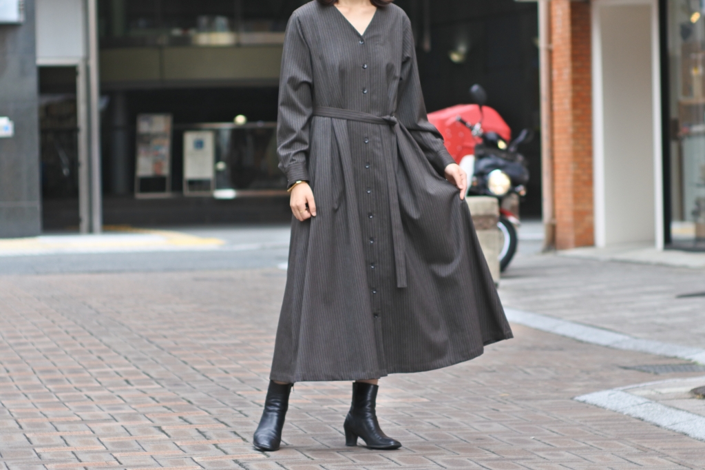 Phlannel Winter Stripe V-neck Maxi Dress