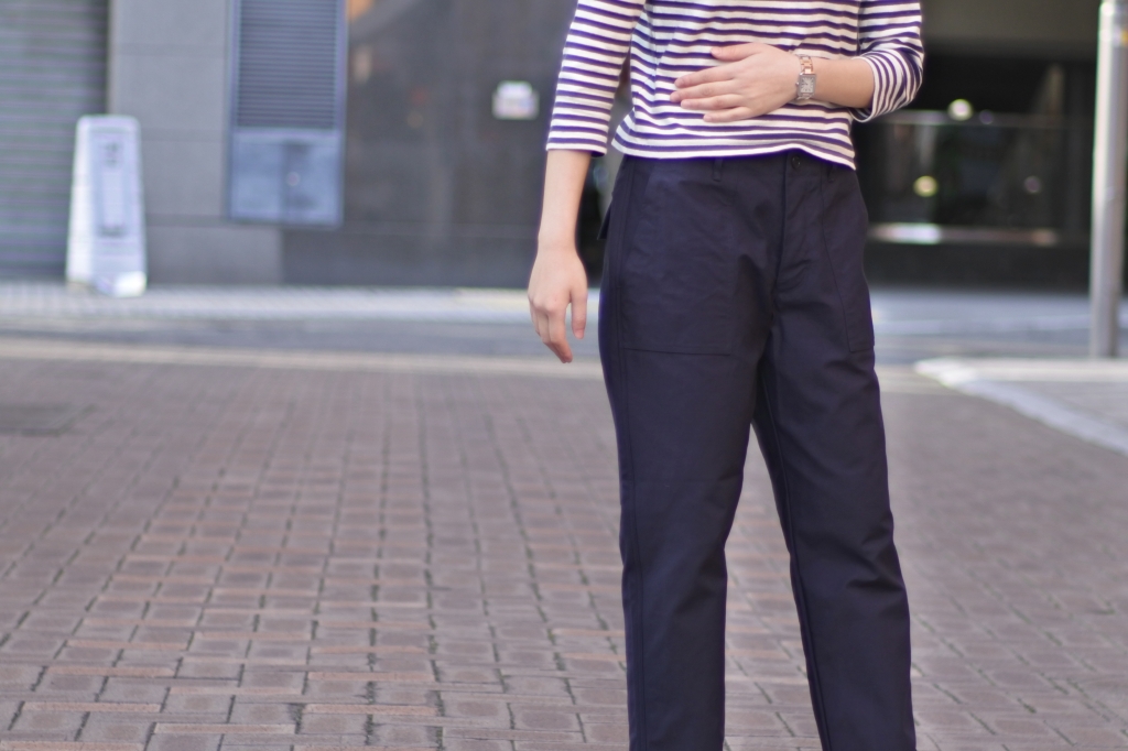 maillot】military n/c baker pants col.NAVY | theater