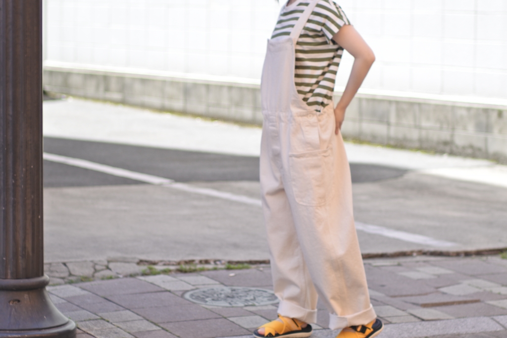 HATSKI】Denim Overall Katuragi Ecru | theater