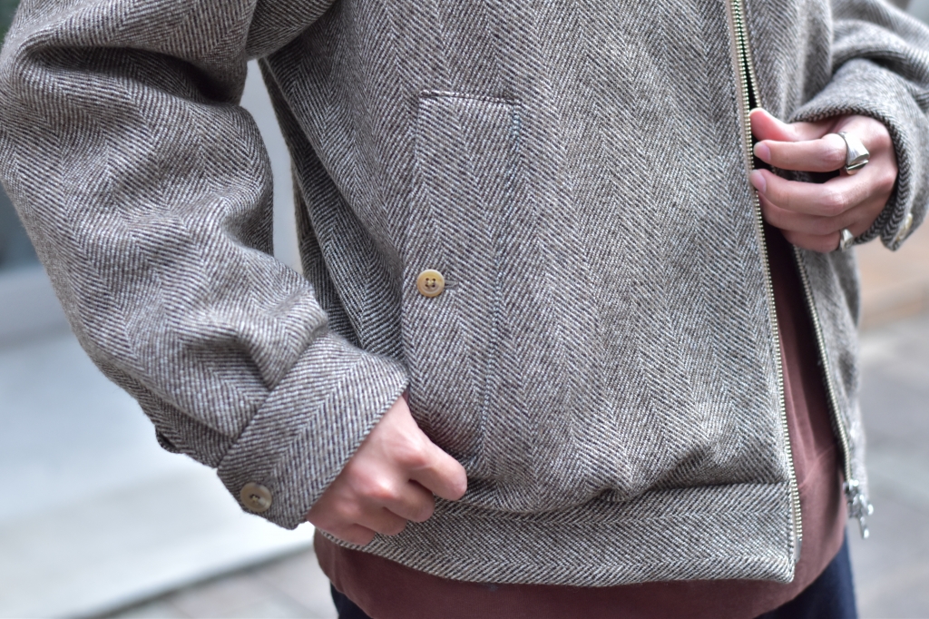 Arles Wool Tweed Harrington Jacket 3