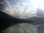 相模湖の朝