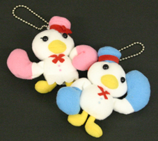 「ぽーとんとべいくりん」ぬいぐるみキーホルダー