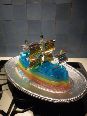 ゼリーの海賊船 With かき氷シロップ たままま