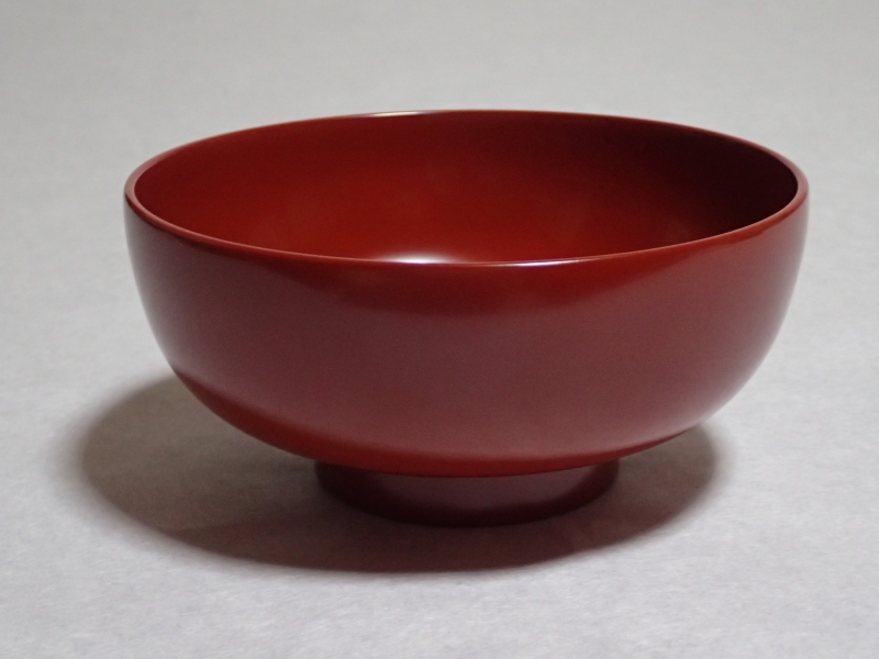 黒塗・弁柄朱塗沈金椀「春秋」 Black and Bengal-Red-Lacquered Bowl