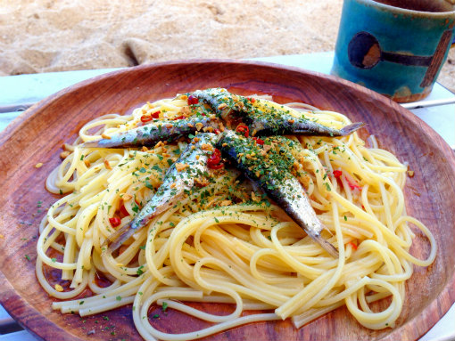オイルサーディンのパスタ