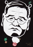 亀井静香切り絵