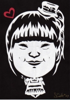 柳原可奈子切り絵