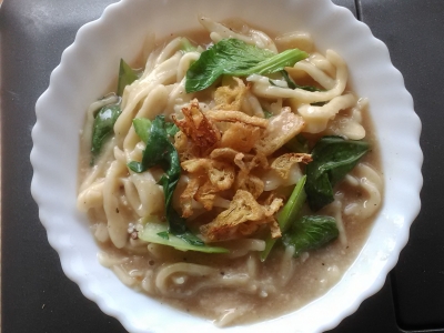 小松菜酒粕パスタ