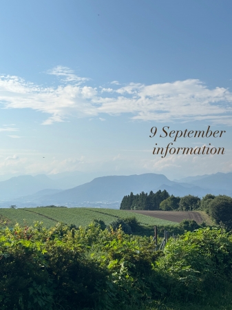 9月の営業について