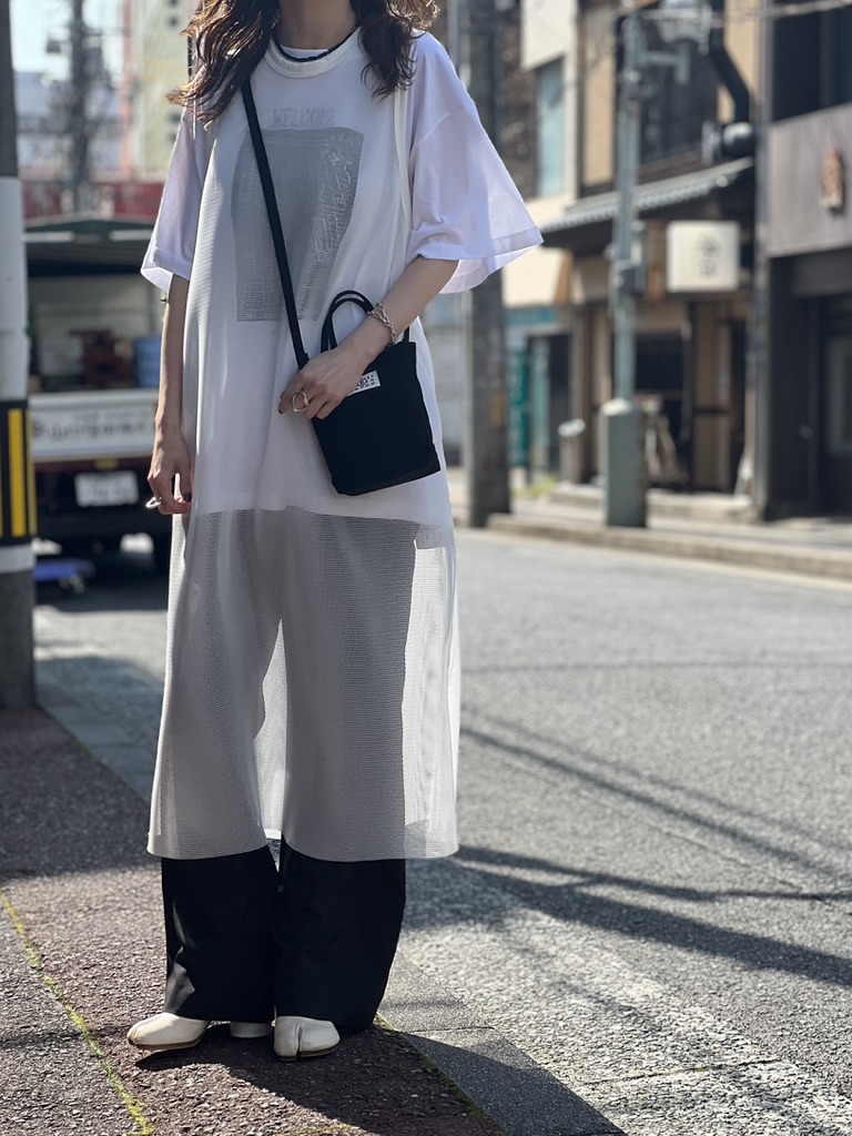 HYKE / MESH SLEEVELESS DRESS | ELAN