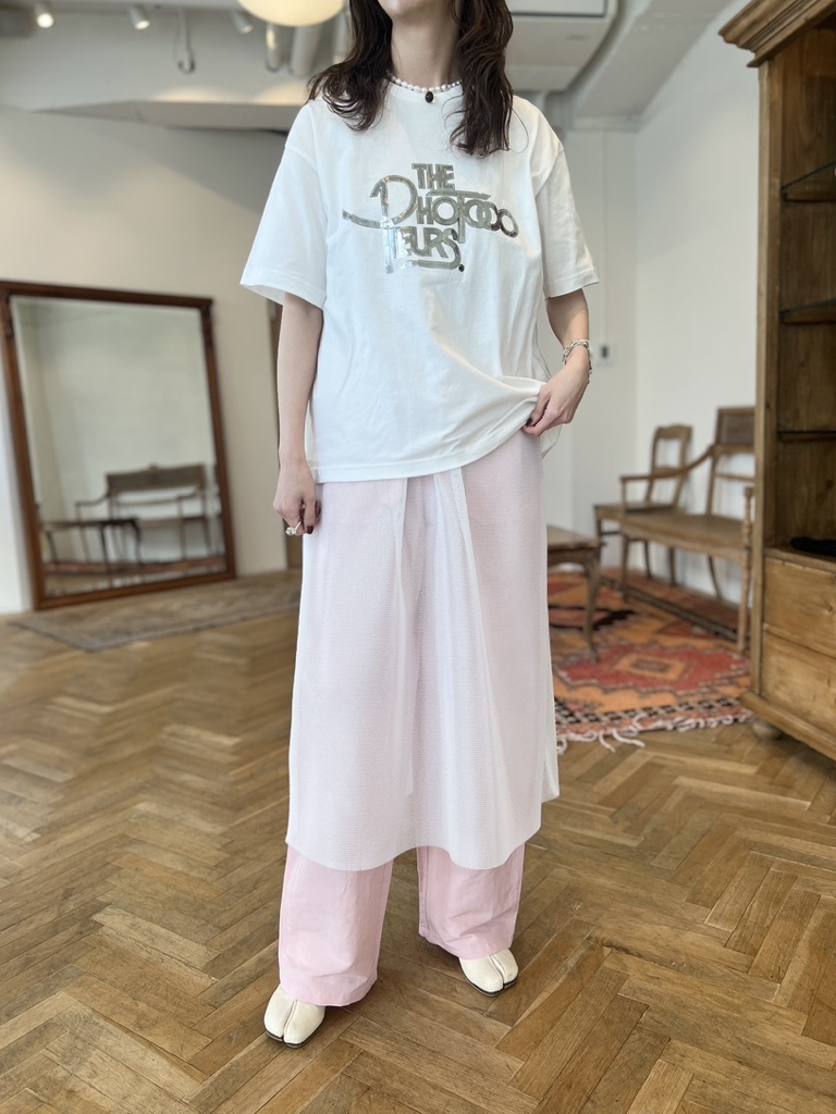 HYKE ハイク24SS MESH SLEEVELESS DRESS-BEIGE 限定アイテム＞MESH SLEEVELESS DRESS-BEIGE-メッシュスリーブ