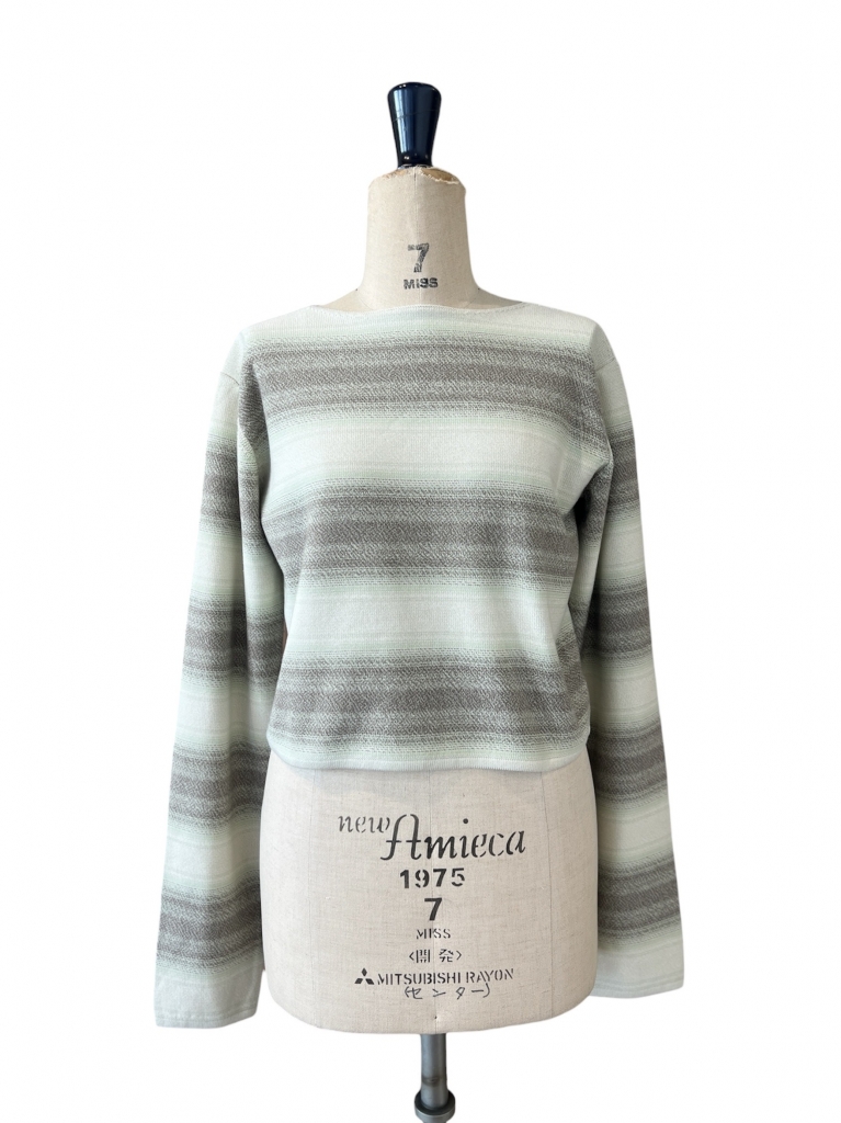 トップス AURALEE COTTON SILK KNIT 26ss 26SS AURALEE COTTON SILK GRADIENT STRIPE KNIT BOAT NECK P/O