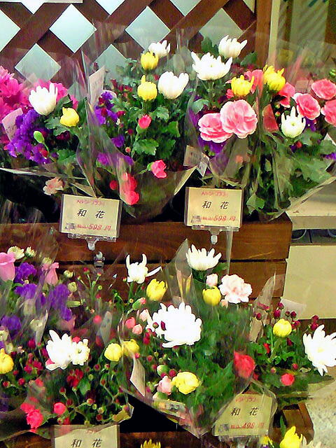 花売り場の花 写真のブログと動画