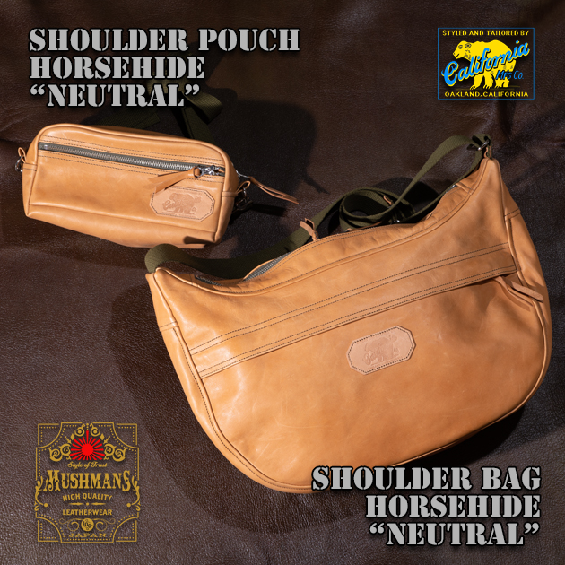 MUSHMANS×Rainbow Country 2020SS Horsehide Shoulder Pouch &Shoulder ...