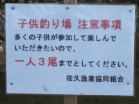 子供釣り場 注意事項