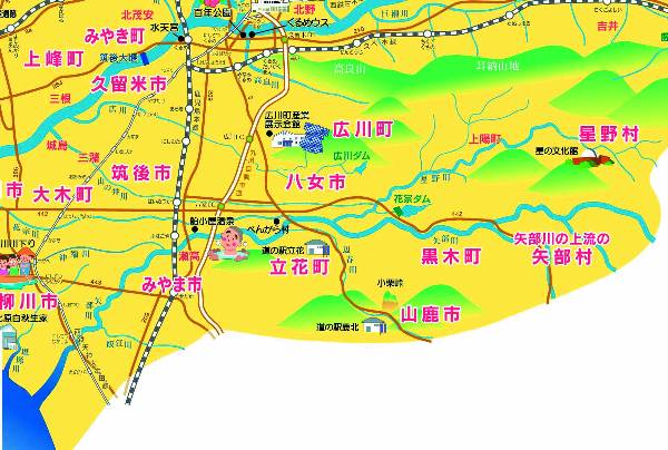矢部川地図600